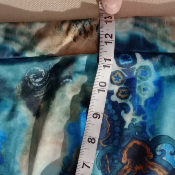 BNWT good time USA fun boho blue and green print leggings size medium - Picture 7 of 7